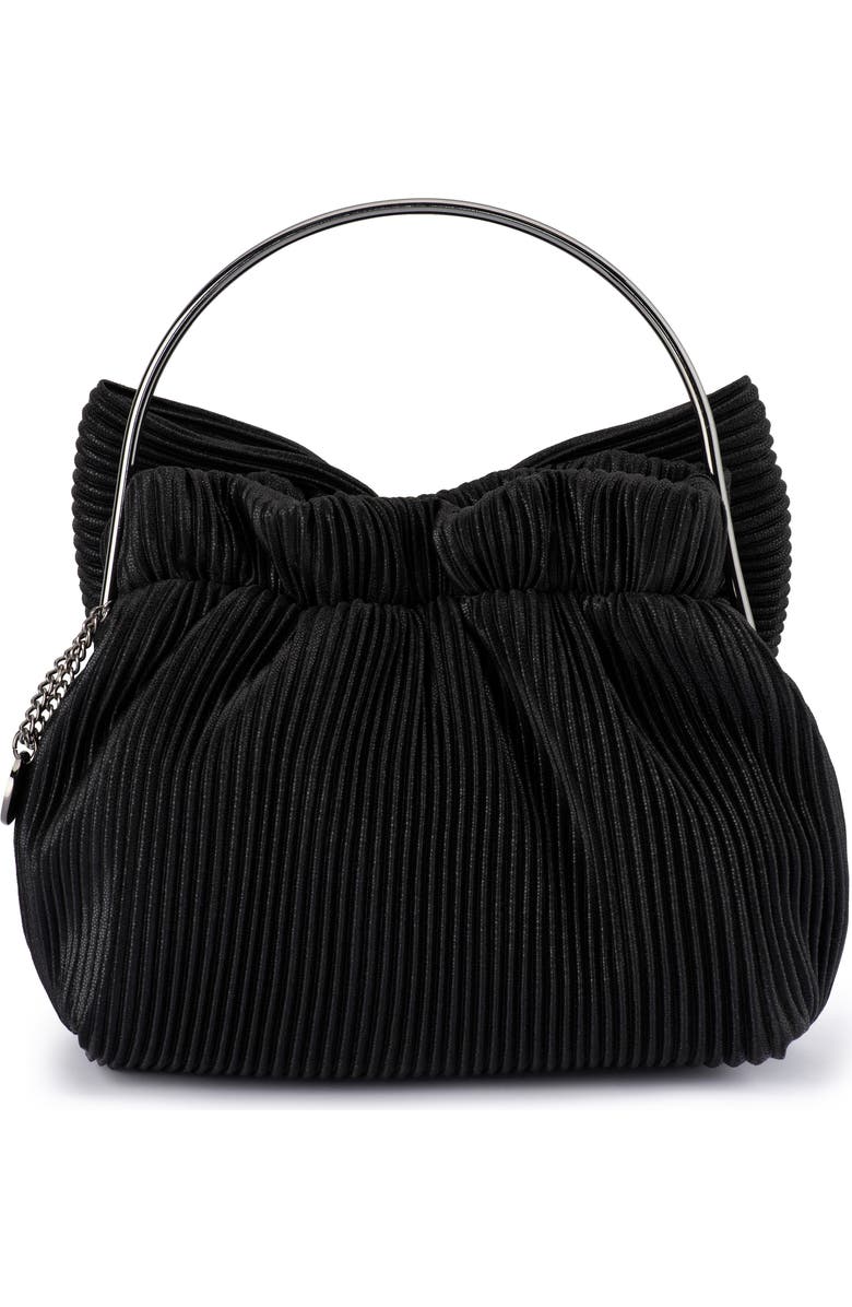 Olga Berg Elise Pleated Top Handle Bag, Alternate, color, Black
