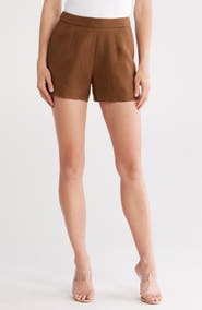 L'AGENCE Ashton Linen Blend Shorts