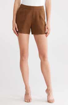 L'AGENCE Ashton Linen Blend Shorts