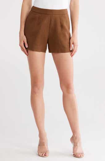 L'AGENCE Ashton Linen Blend Shorts