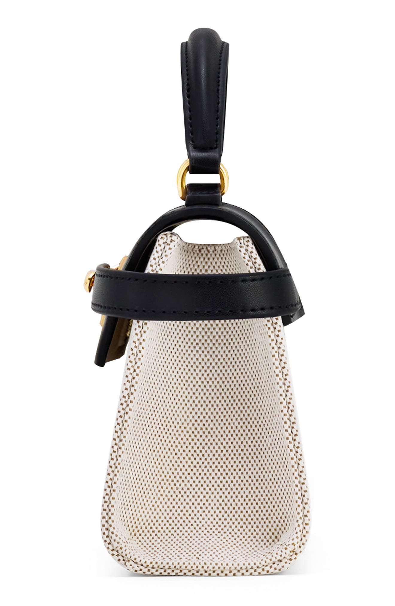 JW PEI Elise Faux Leather Top Handle Bag, Alternate, color, Black Canvas