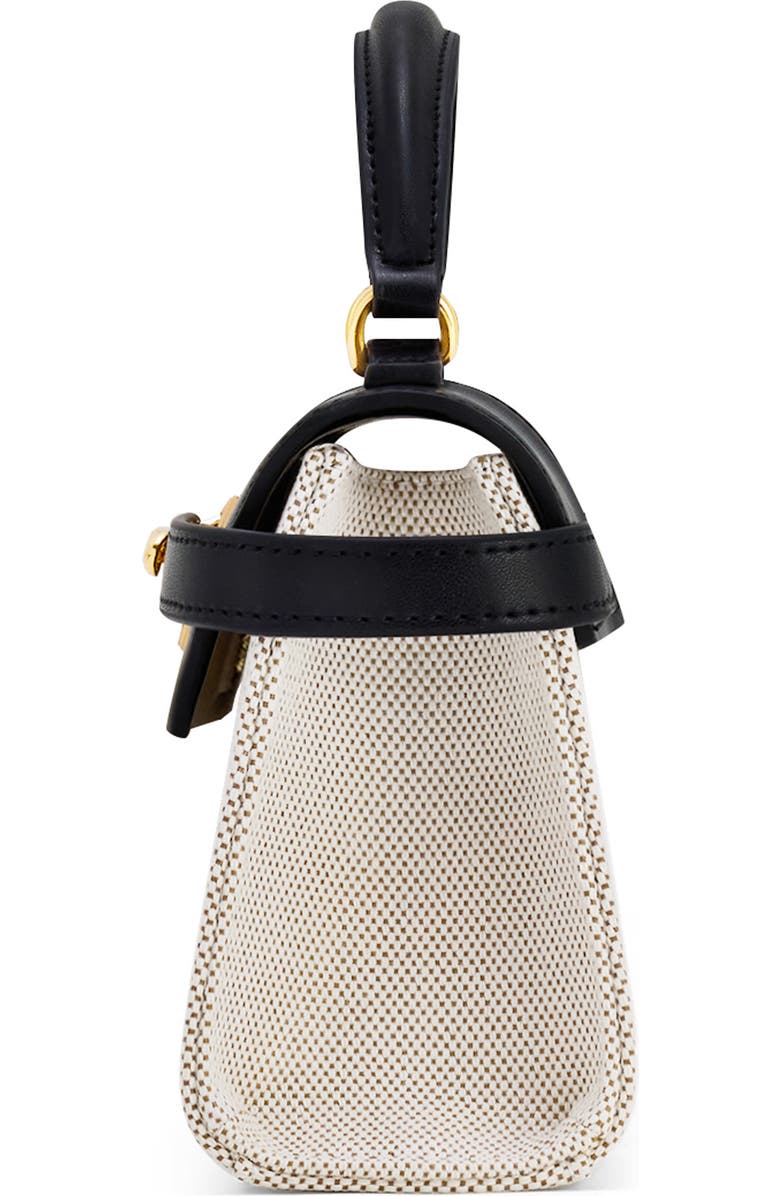 JW PEI Elise Faux Leather Top Handle Bag, Alternate, color, Black Canvas