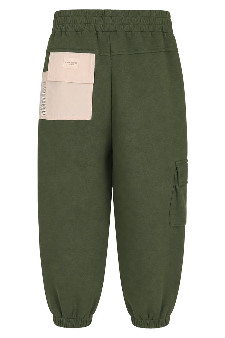 Kids' Tech Fleece Cargo Pants, Alternate, color, GREEN