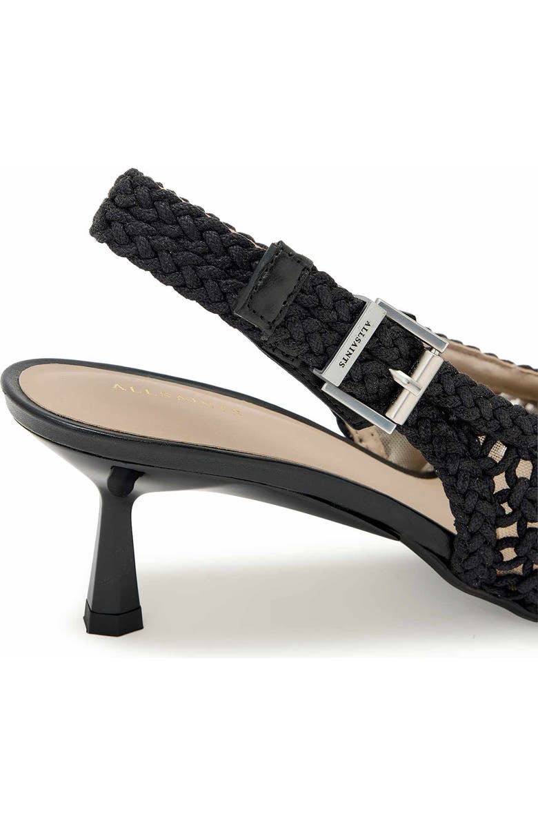 AllSaints Violet Slingback Kitten Heel Pump, Alternate, color, Black