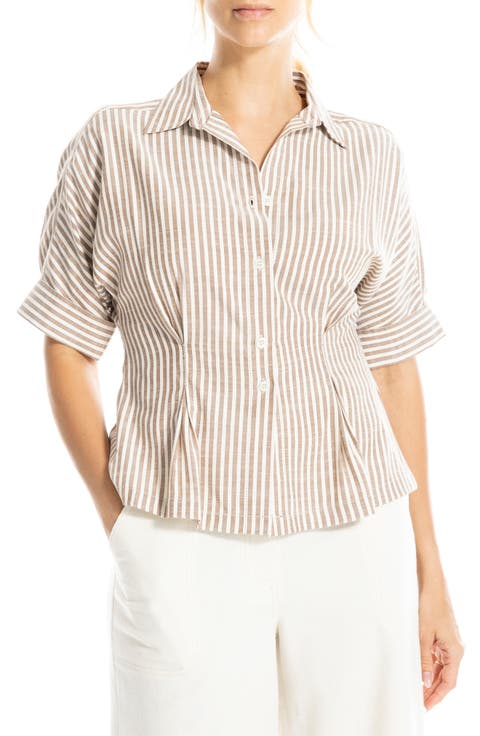 Stripe Button-Up Shirt