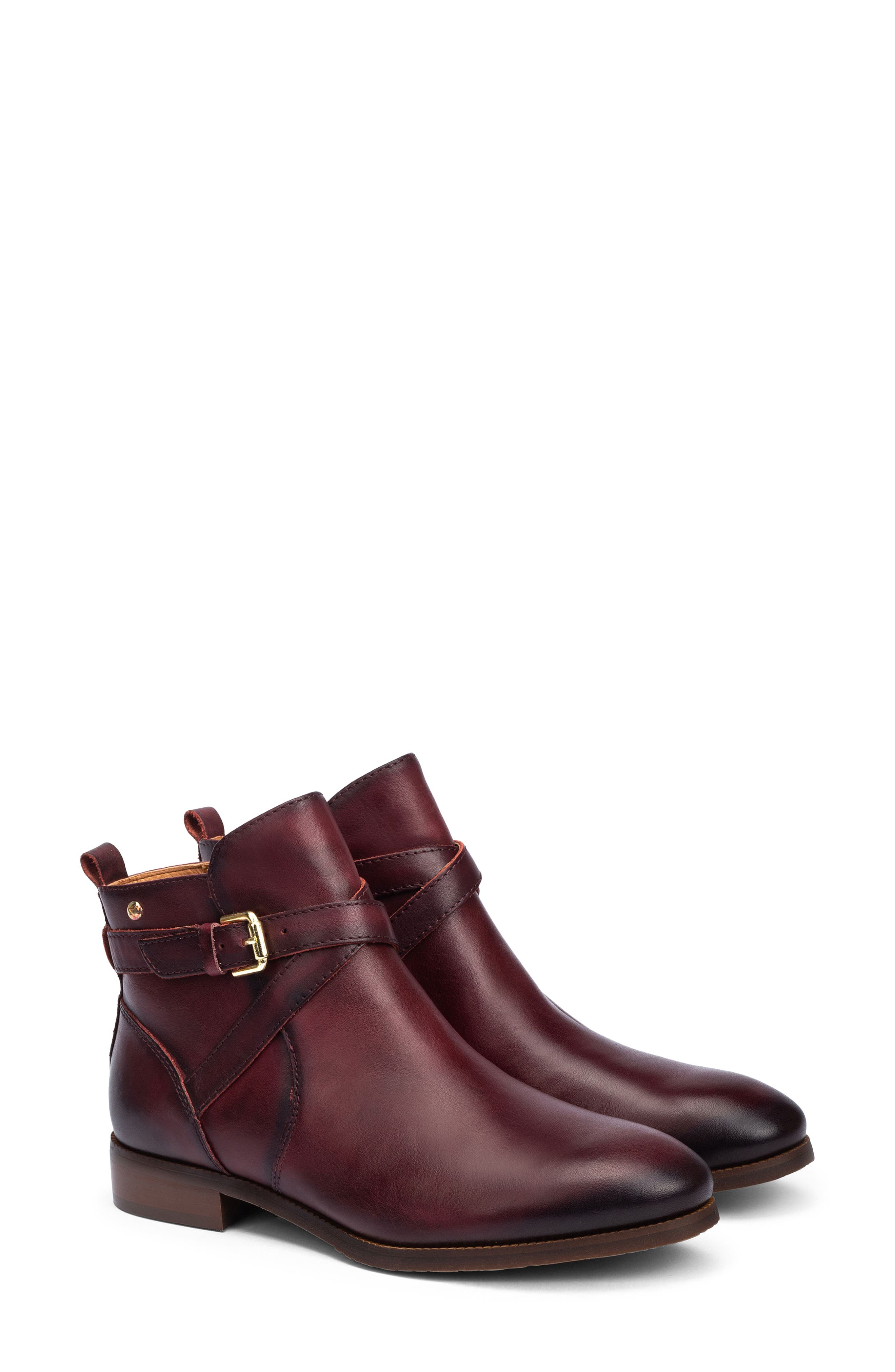Royal Buckle Bootie, Main, color, GARNET