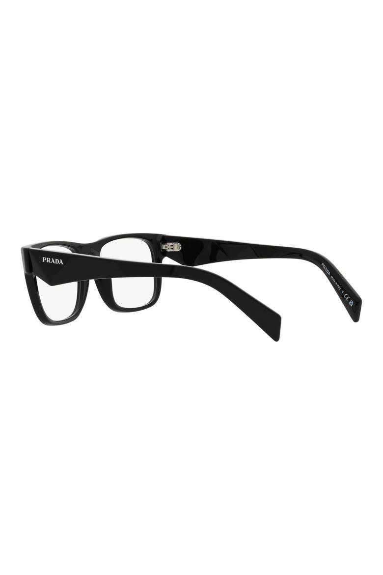 55mm Square Optical Glasses, Alternate, color, BLACK