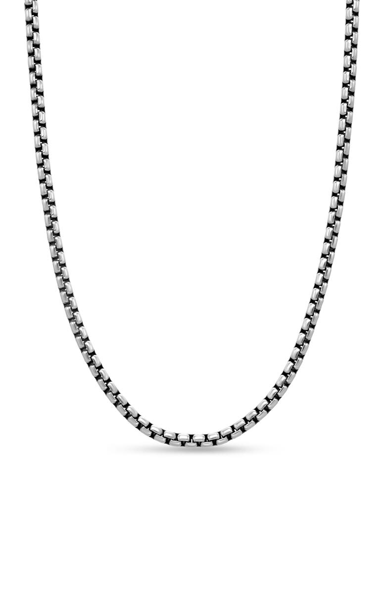 David Yurman Box Chain Necklace in Sterling Silver with 14K Yellow Gold Accent, 3.6mm, Main, color, Two Tone