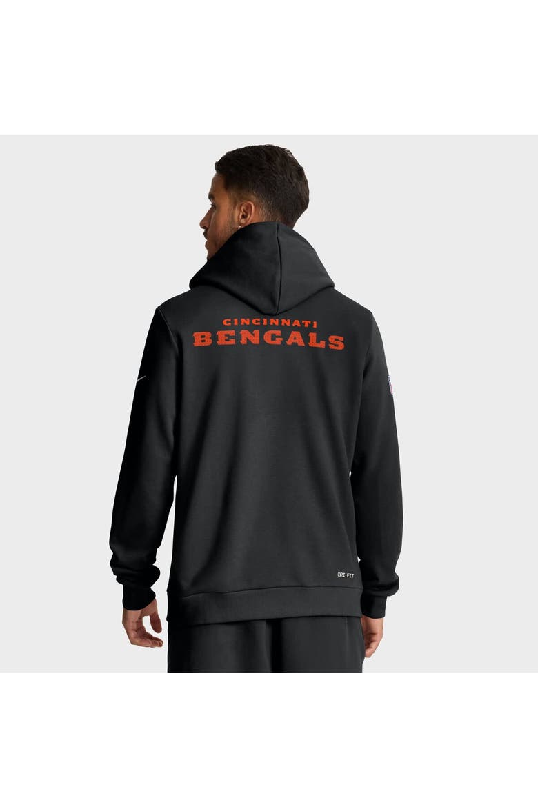 Men's Nike Black Cincinnati Bengals Sideline Standard Issue Initial Home Dri-FIT Hoodie, Alternate, color, Black