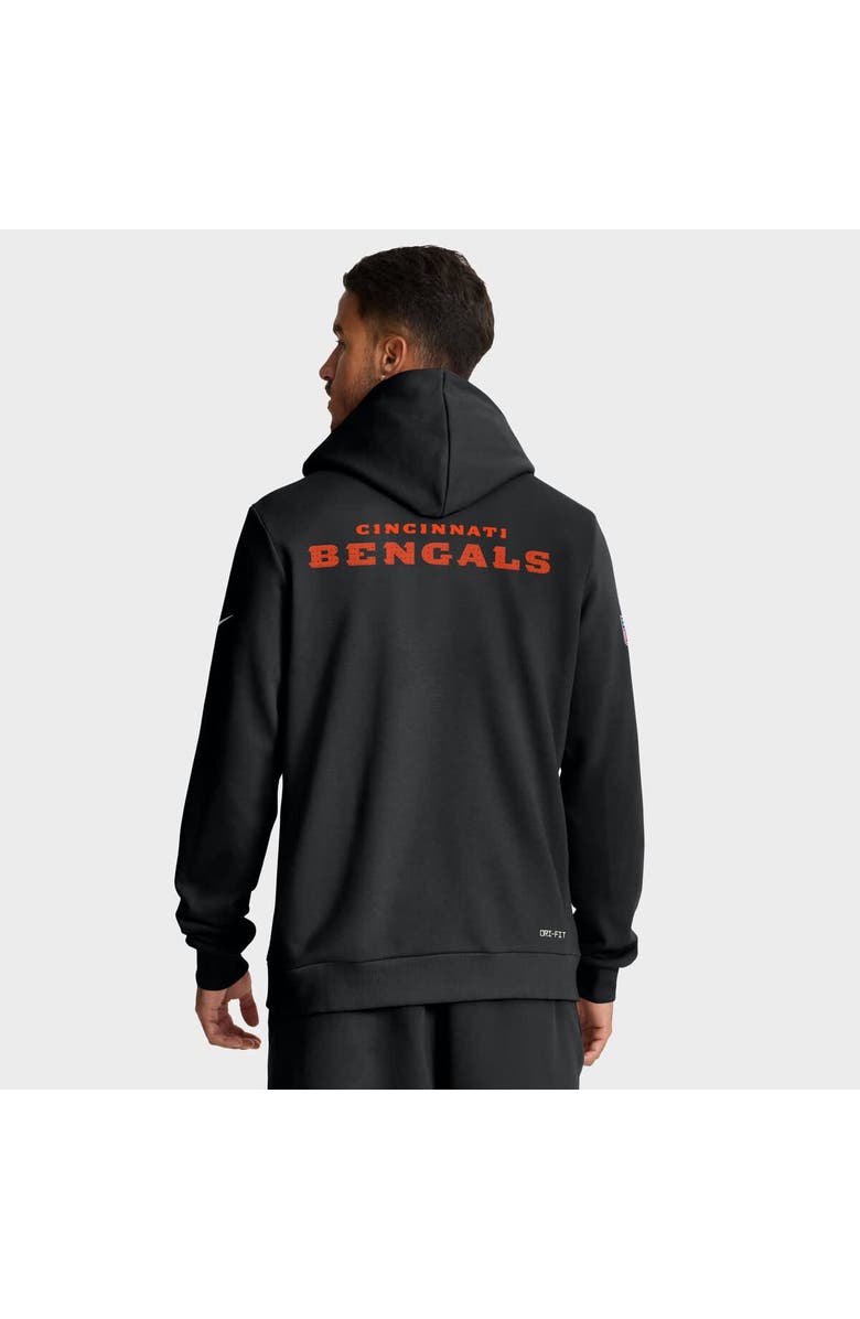 Nike Men's Nike Black Cincinnati Bengals Sideline Standard Issue Initial Home Dri-FIT Hoodie, Alternate, color, Black