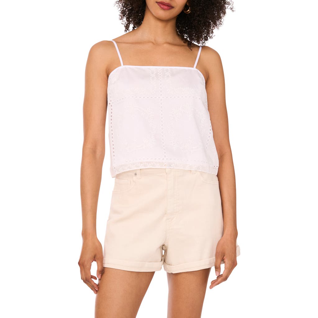 1.state Eyelet Tie Back Camisole In White