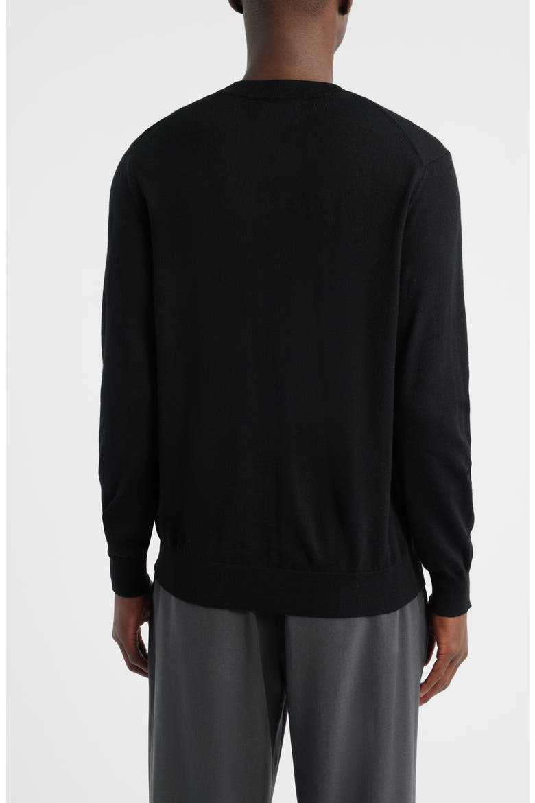 Serge 6584 Wool Blend V-Neck Sweater, Alternate, color, BLACK