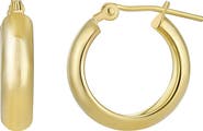 CANDELA JEWELRY 10k Gold 20mm Half Round Hoop Earrings