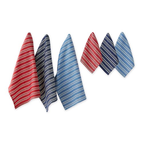 Dii Heavyweight Dishtowel & Dishcloth Set/6 In Blue