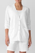 Eileen Fisher Oversize Organic Linen & Organic Cotton Cardigan