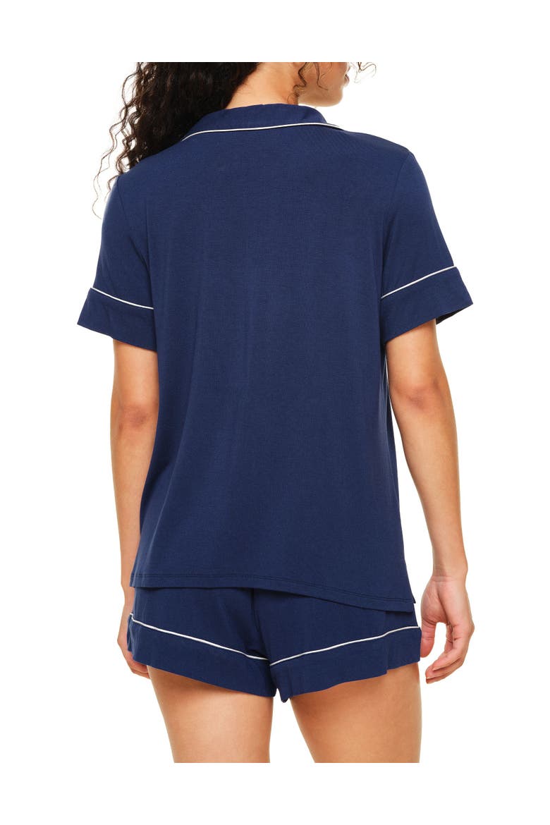Jane Pajama Shirt & Shorts Set, Alternate, color, Dark blue