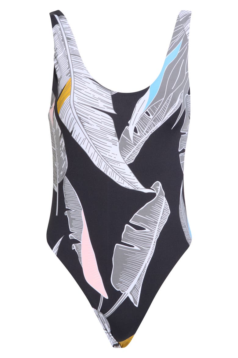 Claire Reversible One-Piece Swimsuit, Alternate, color, BLACK
