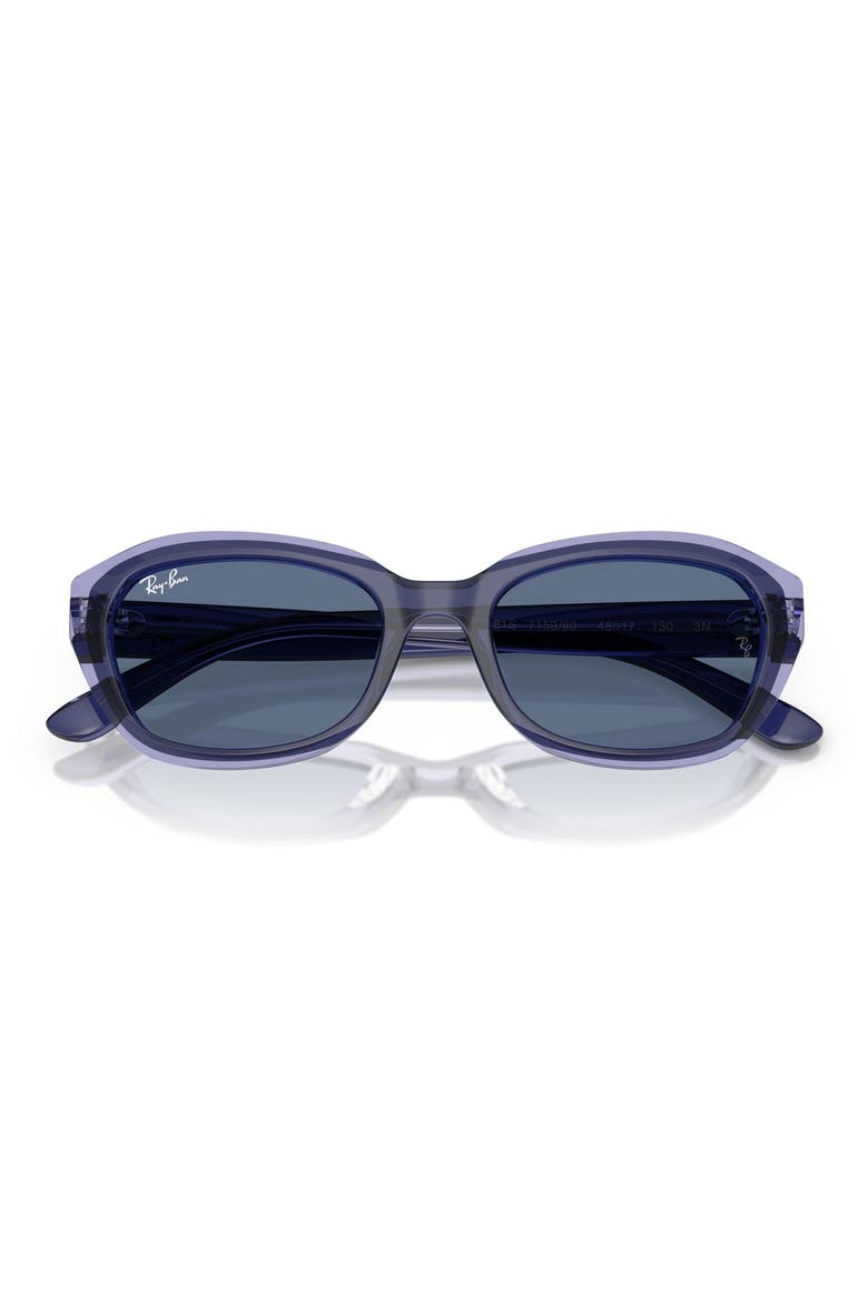 Kids' 48mm Irregular Sunglasses, Alternate, color, VIOLET / DARK BLUE