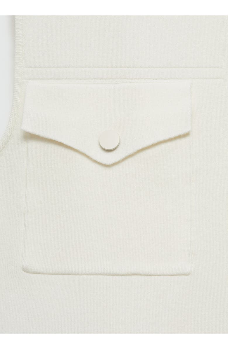 MANGO Snap Front Knit Vest, Alternate, color, 