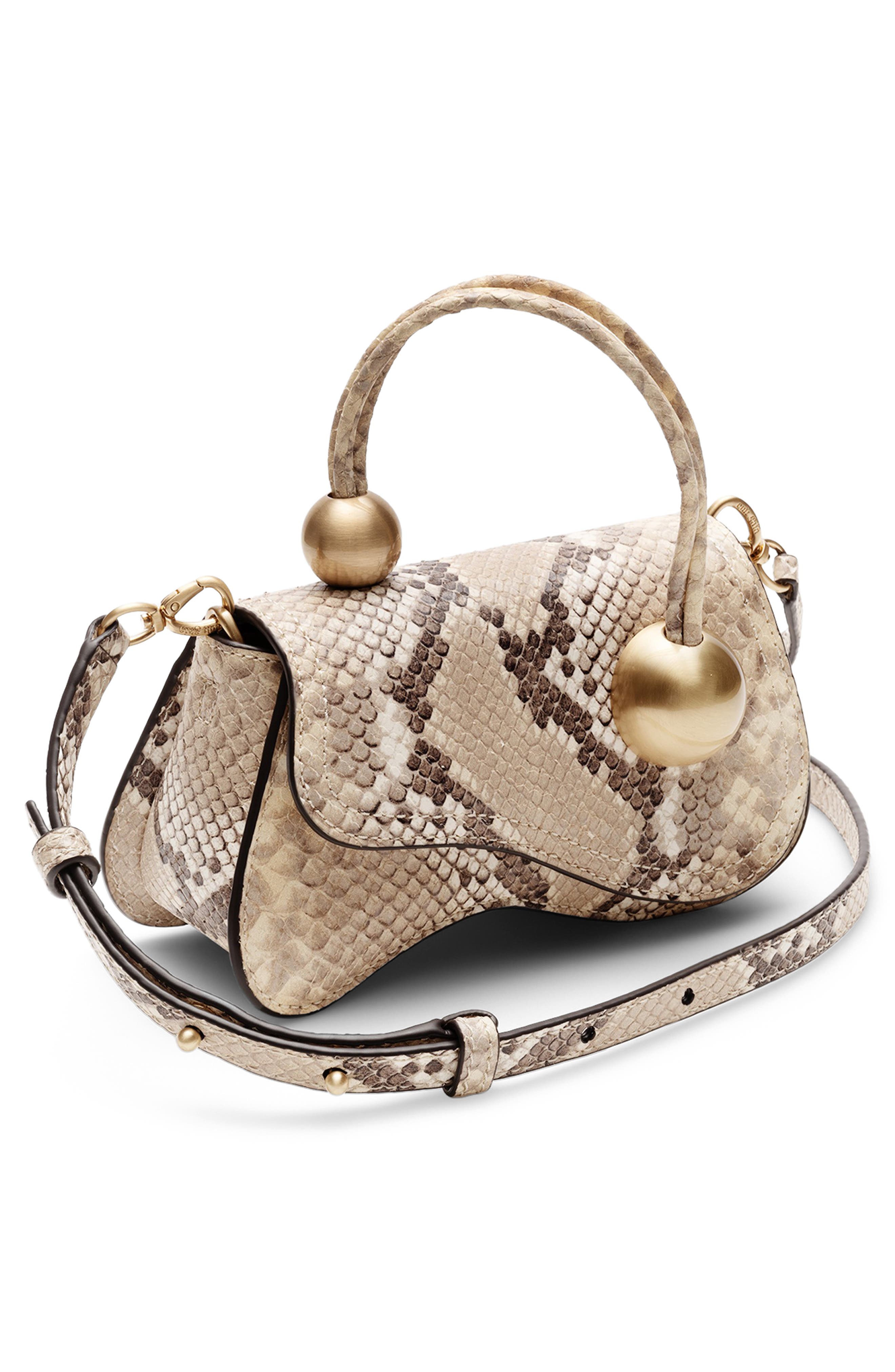 Kazia Nano Snake Embossed Leather Crossbody, Alternate, color, FADED PYTHON