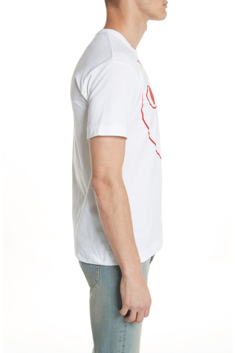 Outline Heart Graphic Tee, Alternate, color, WHITE