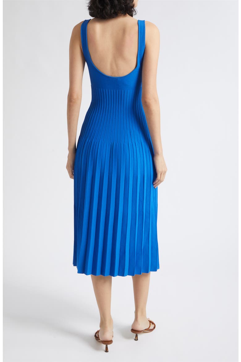 Ellison Pleated Midi Dress, Alternate, color, COBALT