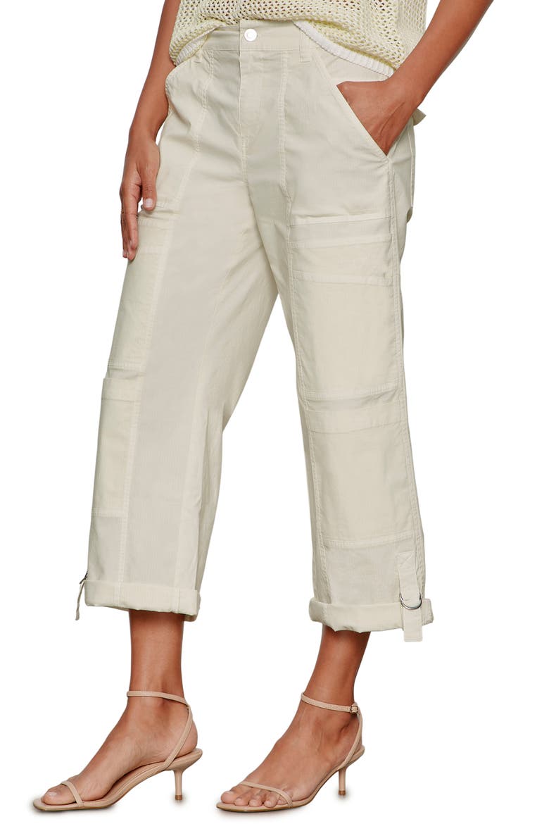 Angels Stretch Cotton Cargo Pants, Alternate, color, WASHED LEMON YELLOW
