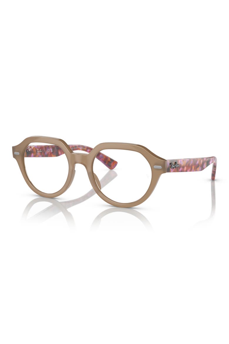 RX7214F 51mm Square Optical Glasses, Alternate, color, WHITE