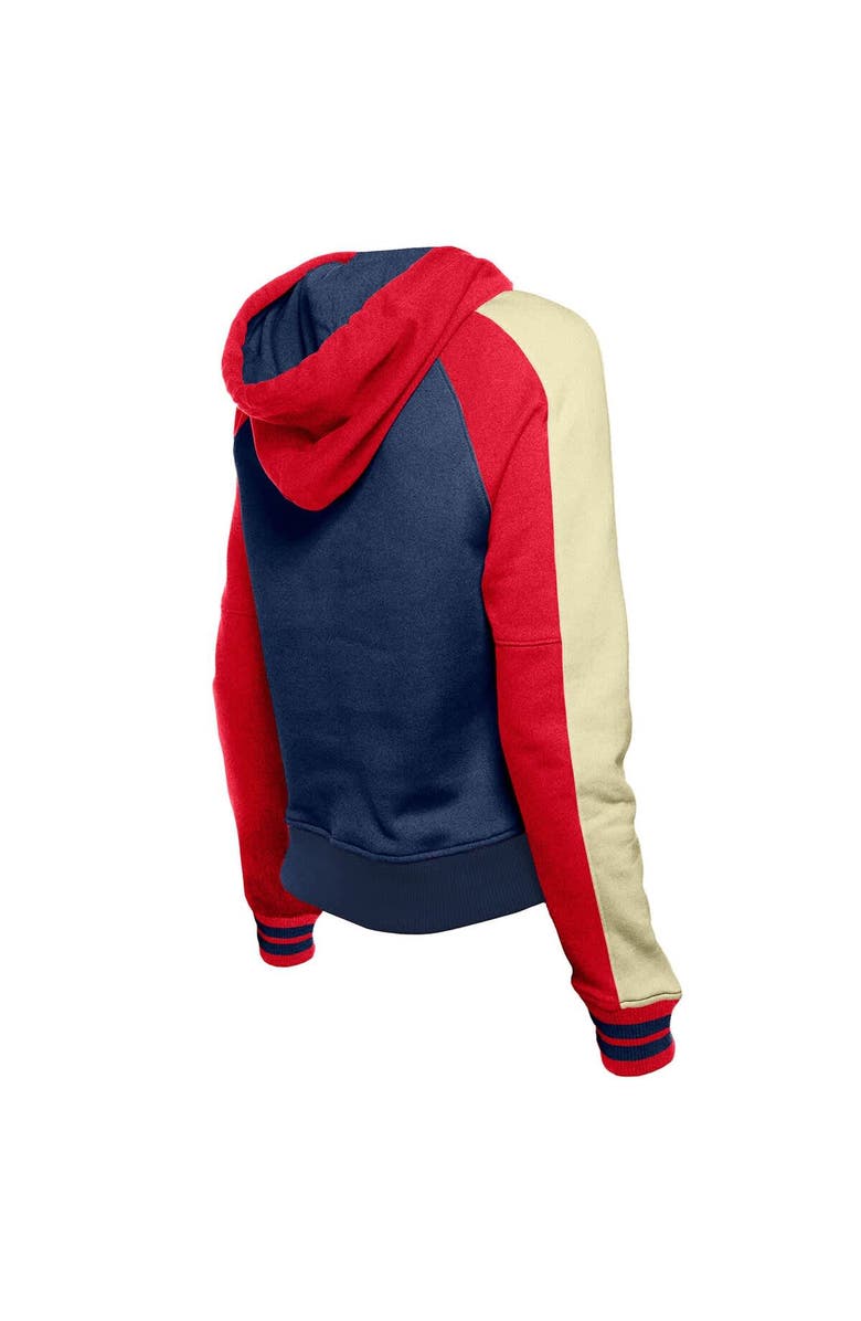 New Era Women's New Era  Navy Minnesota Twins Cooperstown Collection Cropped Raglan Pullover Hoodie, Alternate, color, Navy