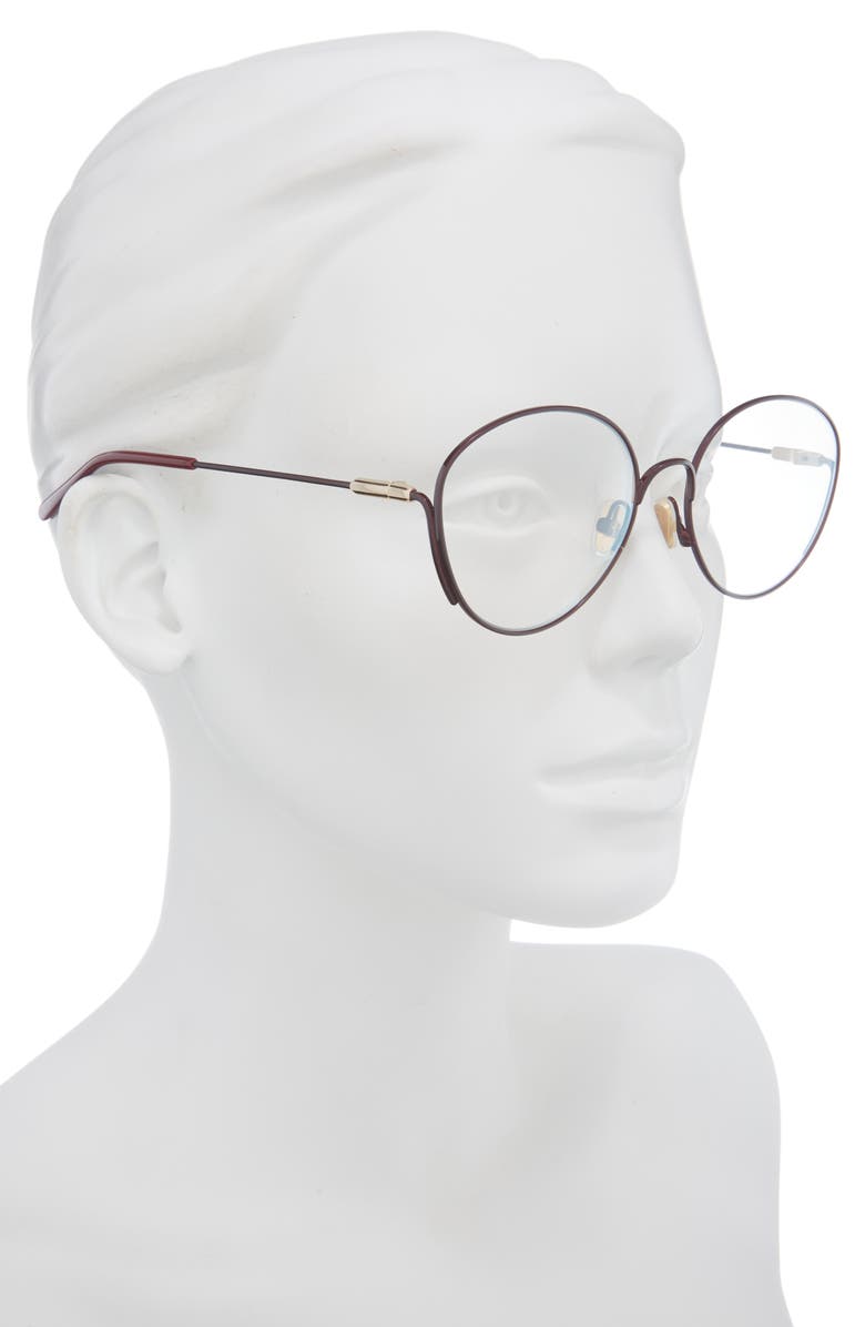 Chloé 57mm Round Sunglasses, Alternate, color, Burgundy Burgundy Transparent