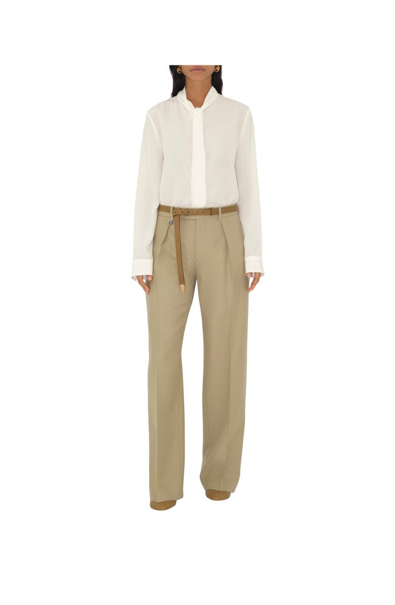 Burberry Thin Leather B Shield End Belt, Alternate, color, 