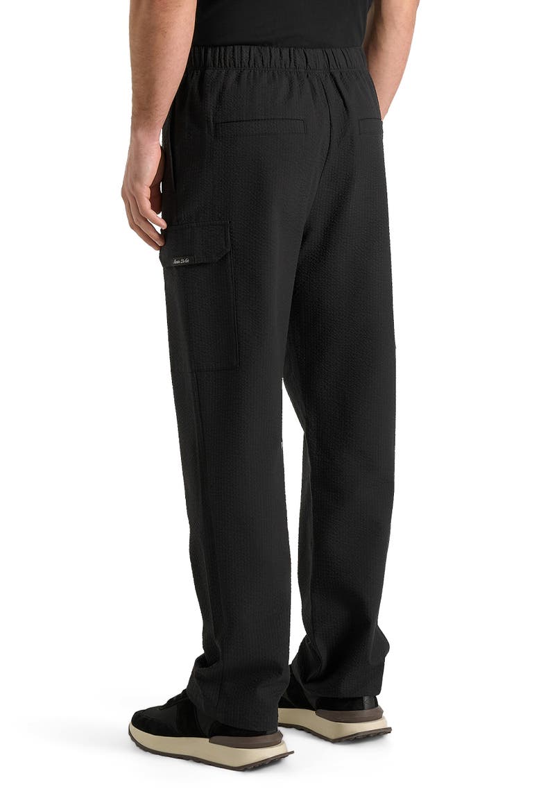 Rayan Textured Cargo Trousers, Alternate, color, Black