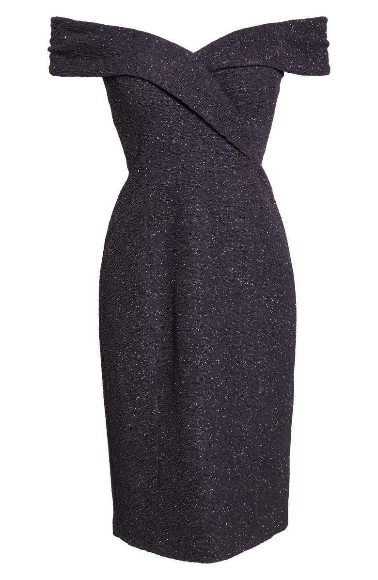 Eliza J Off the Shoulder Sheath Dress, Alternate, color, 