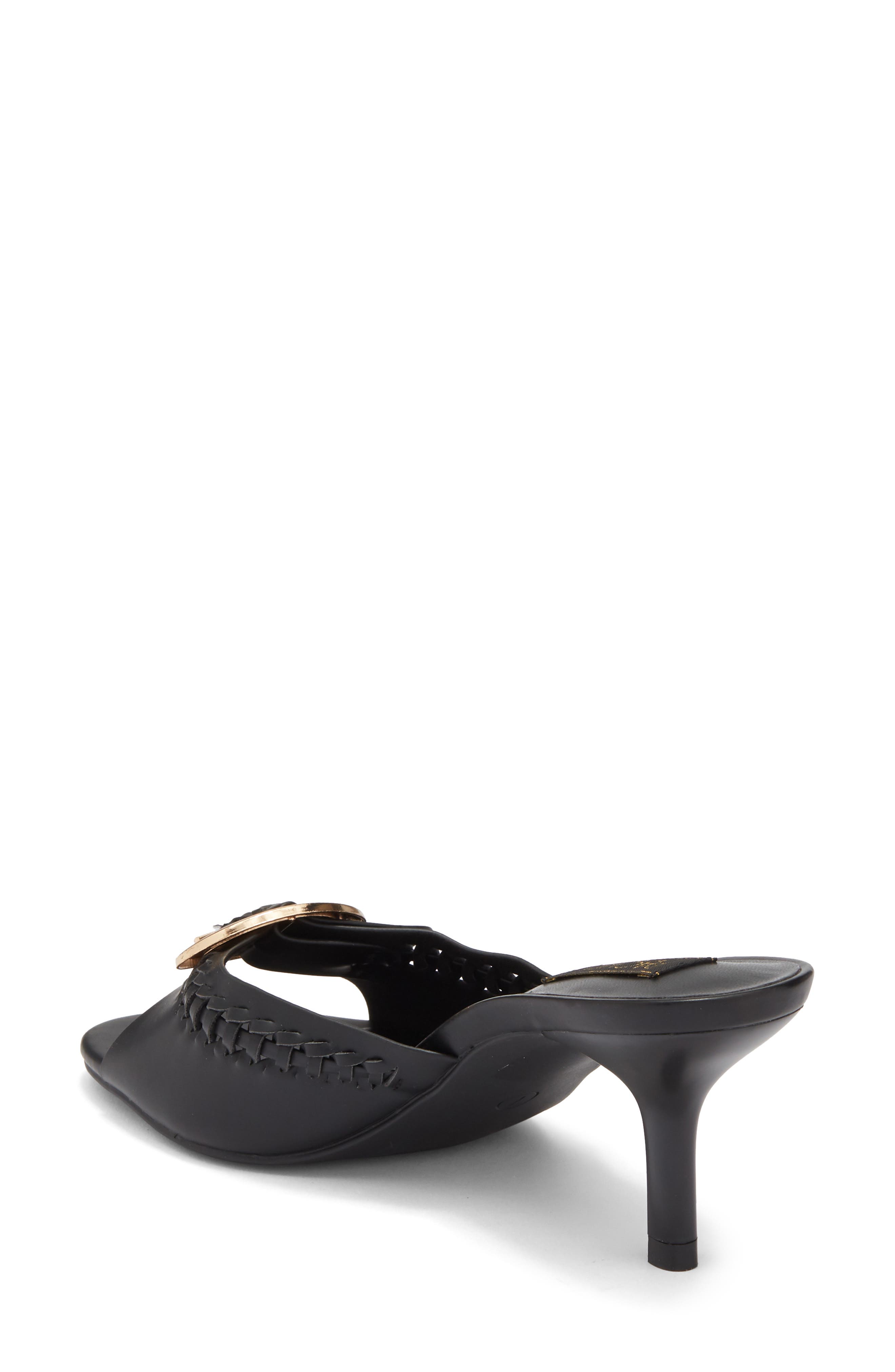 RACHEL Rachel Roy Maggie Buckle Slide Sandal, Alternate, color, Black