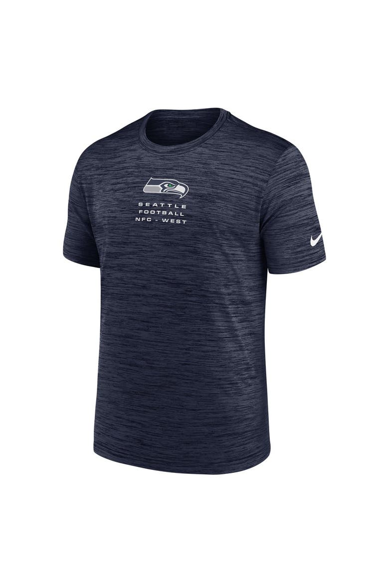 Men's Nike College Navy Seattle Seahawks Velocity Ball Carrier Dri-FIT T-Shirt, Alternate, color, College Navy
