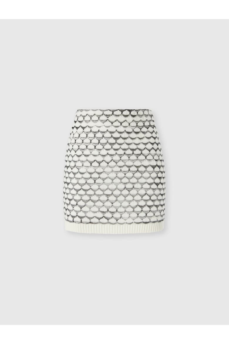 Mini Skirt In Cashmere And Viscose, Alternate, color, White