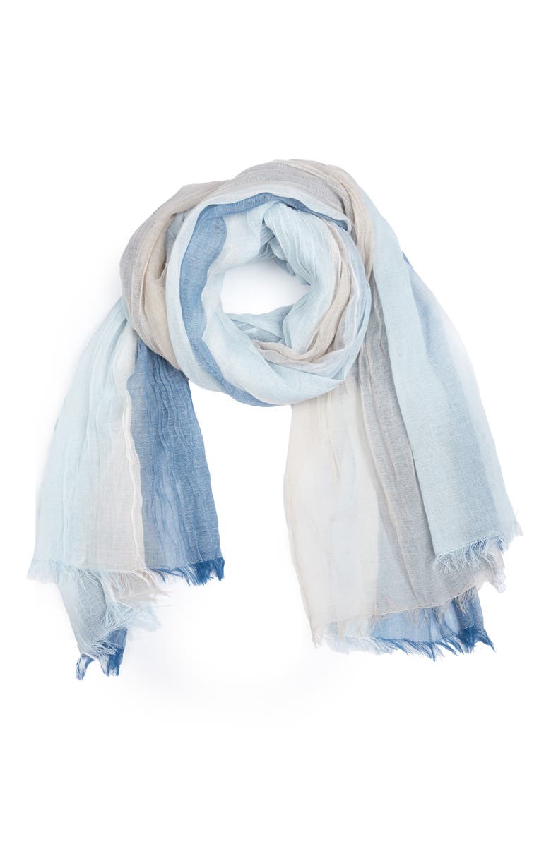 SAACHI Stripe Scarf, Alternate, color, Blue