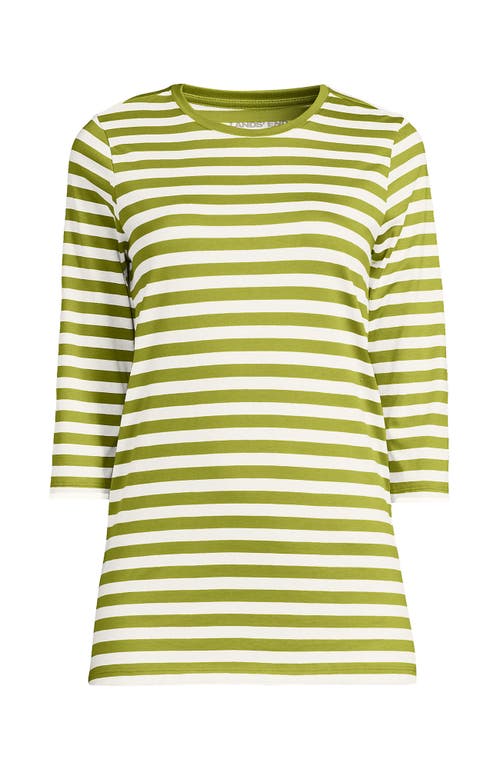 Lands' End 3/4 Sleeve Cotton Supima Tunic In Green