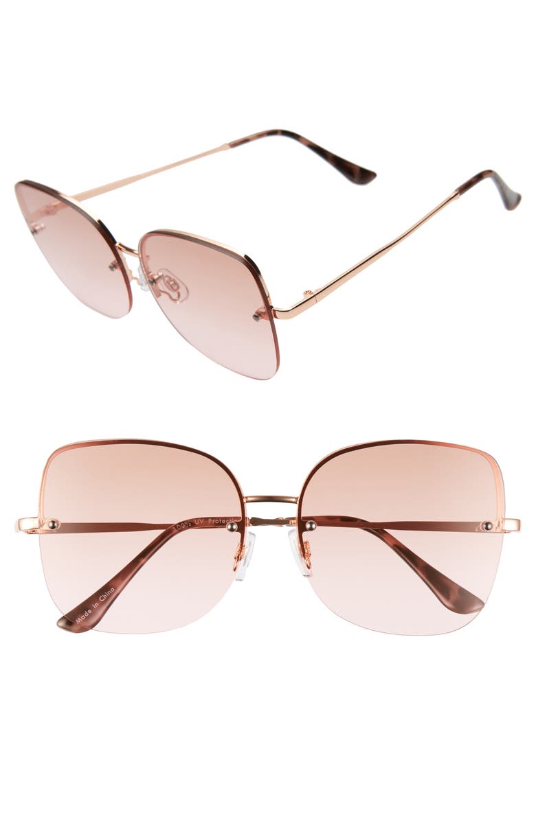 BP. 60mm Rimless Square Sunglasses, Main, color,