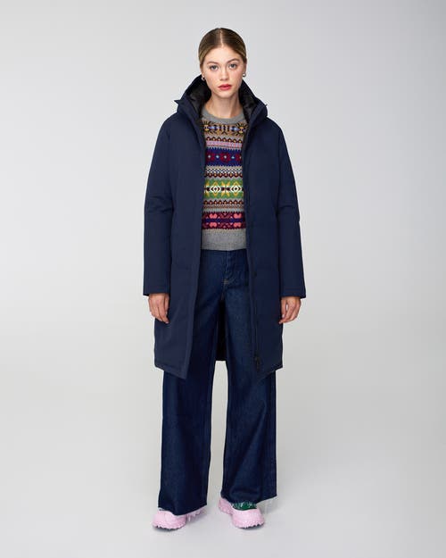 Quartz Co. Fermont | Hooded Down Winter Jacket In True Navy
