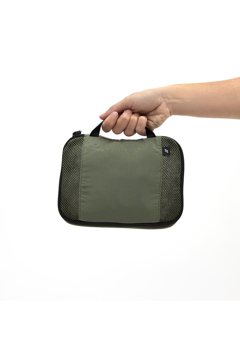 ORDO 3-Piece Compression Packing Cubes for Space-Saving Travel, Alternate, color, Moss