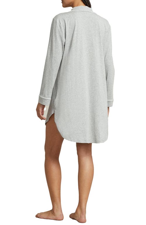 Polo Ralph Lauren Lauren Ralph Lauren Bingham Knits Cotton Sleepshirt In Gray