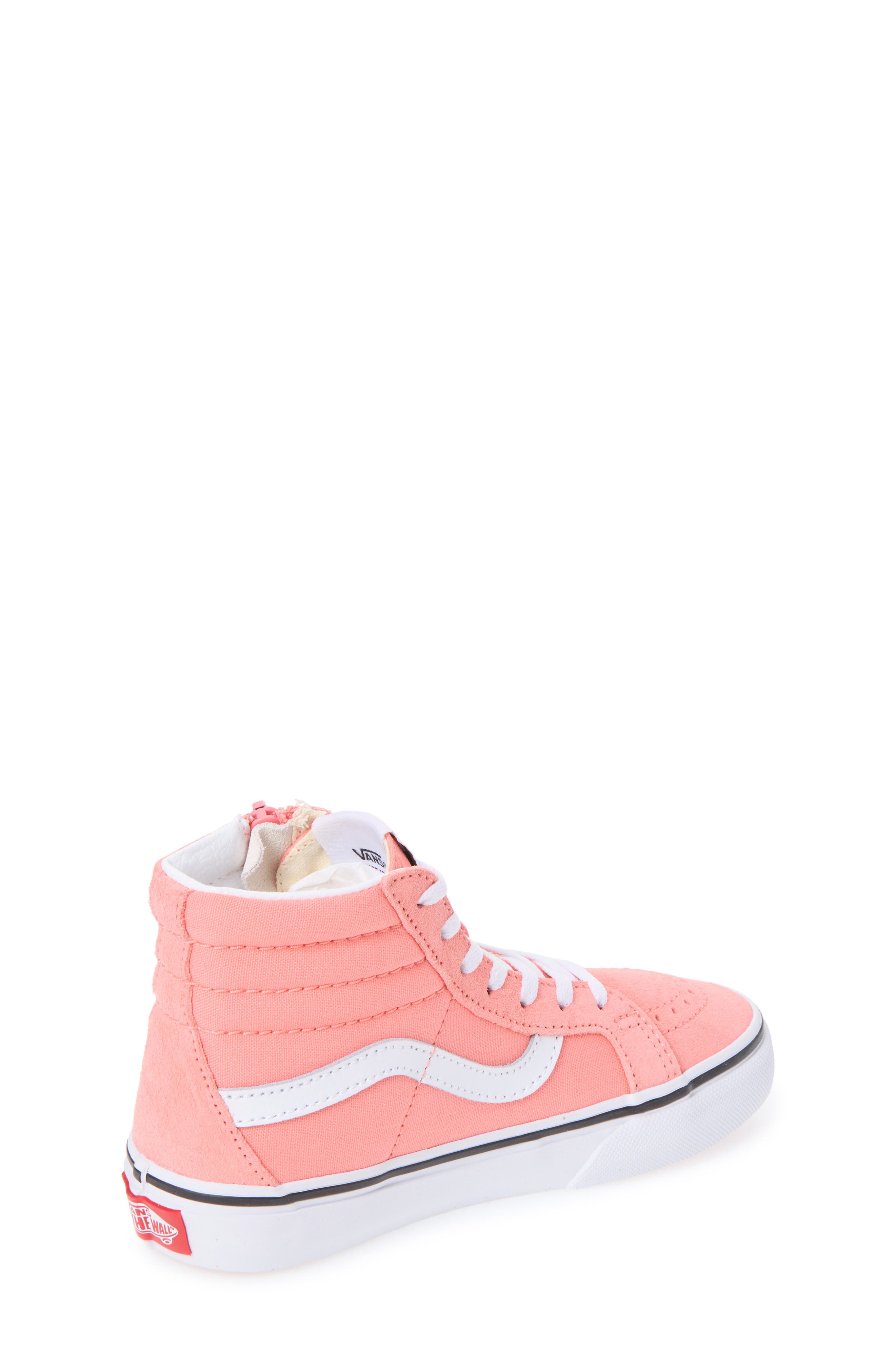 Kids' Sk8-Hi Reissue Side Zip Sneaker, Alternate, color, FLORAL EMBROIDERY SUNSET PINK