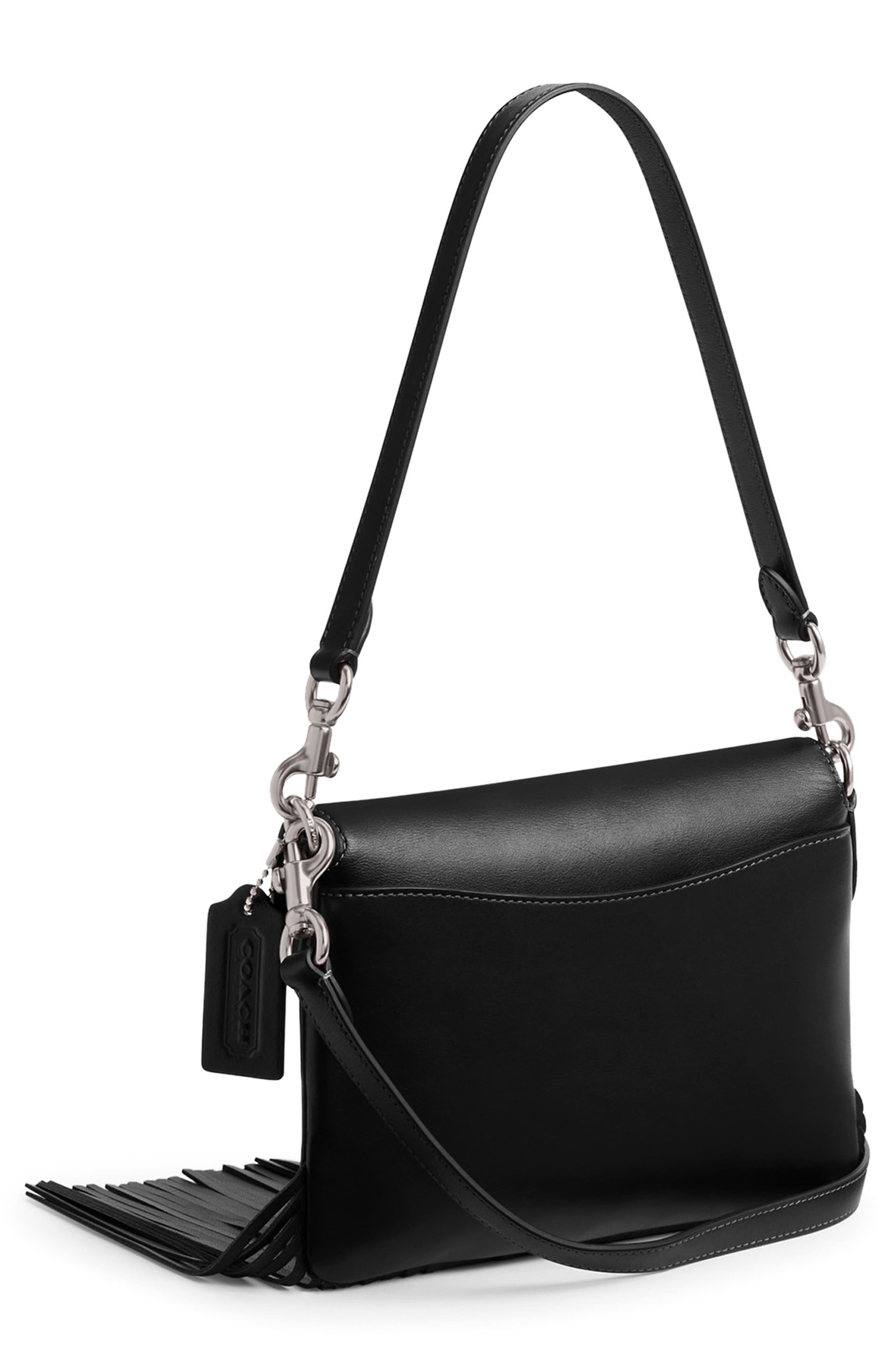 COACH 1964 Glovetanned Leather Fringe Shoulder Bag, Alternate, color, 
