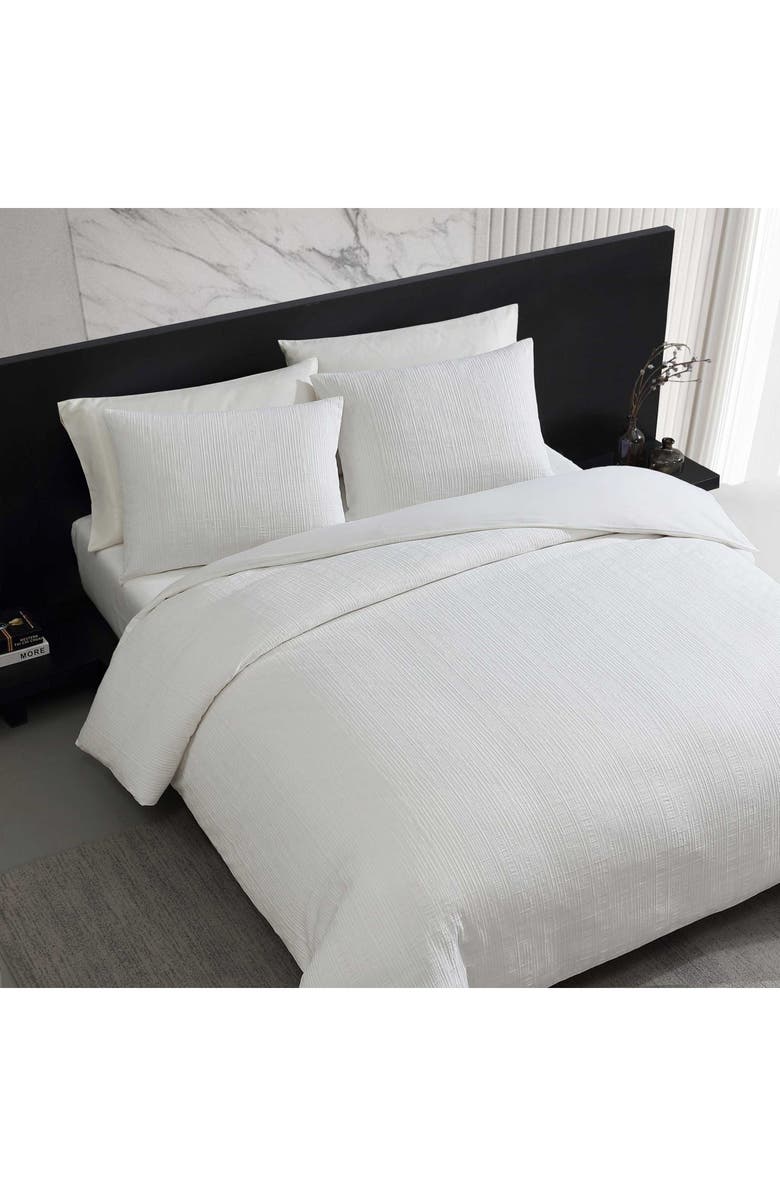 Vera Wang Bark Textured Duvet Set, Alternate, color, White