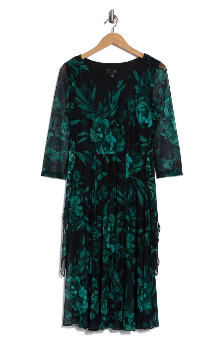 Connected Apparel Waist Tie Mesh Dress, Alternate, color, 