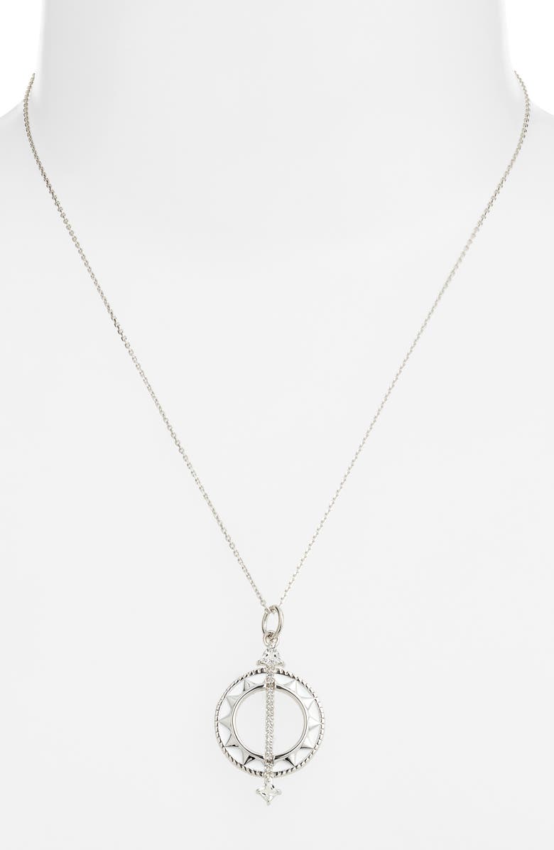 Monica Rich Kosann Sun Pendant Necklace, Alternate, color, Silver