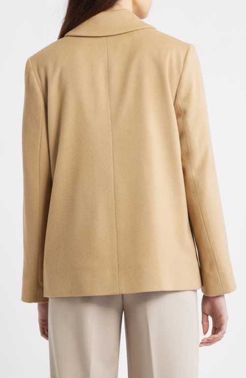 Fleurette Dylan Wool Barn Jacket In Brown