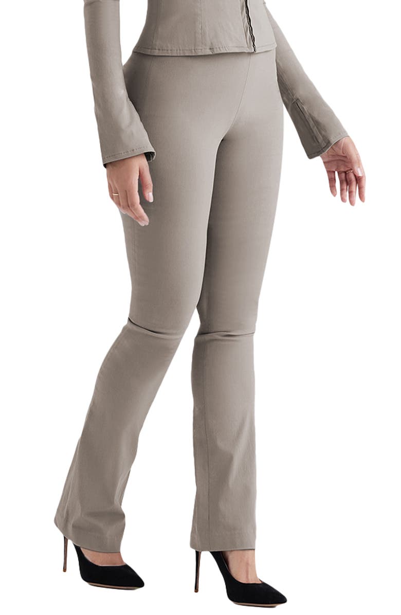 HOUSE OF CB Laurel High Waist Stretch Trousers, Alternate, color, Grey