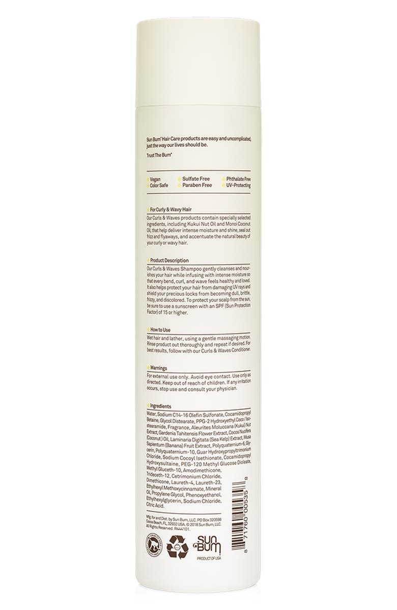 Sun Bum Curl & Waves Shampoo, Alternate, color,